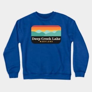 Deep Creek Lake State Park Maryland Retro Vintage Sunset Crewneck Sweatshirt